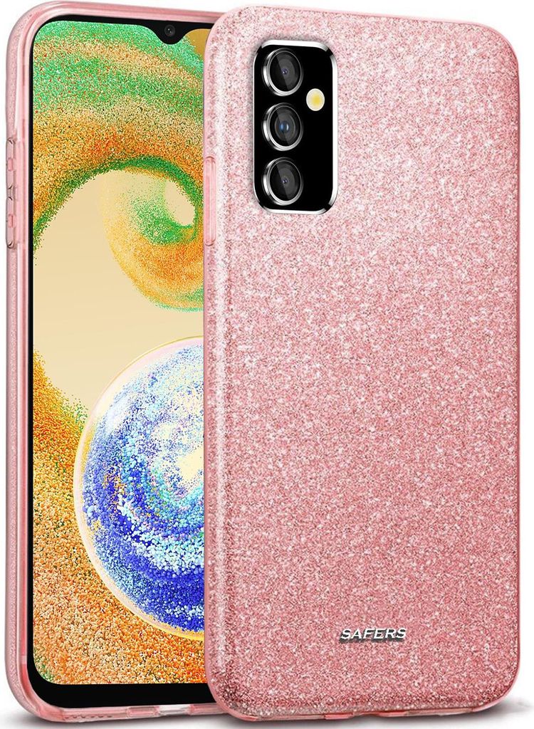 Handy Case für Samsung Galaxy A13 5G / A04s Hülle Glitzer Cover TPU Schutzhülle, Rosegold