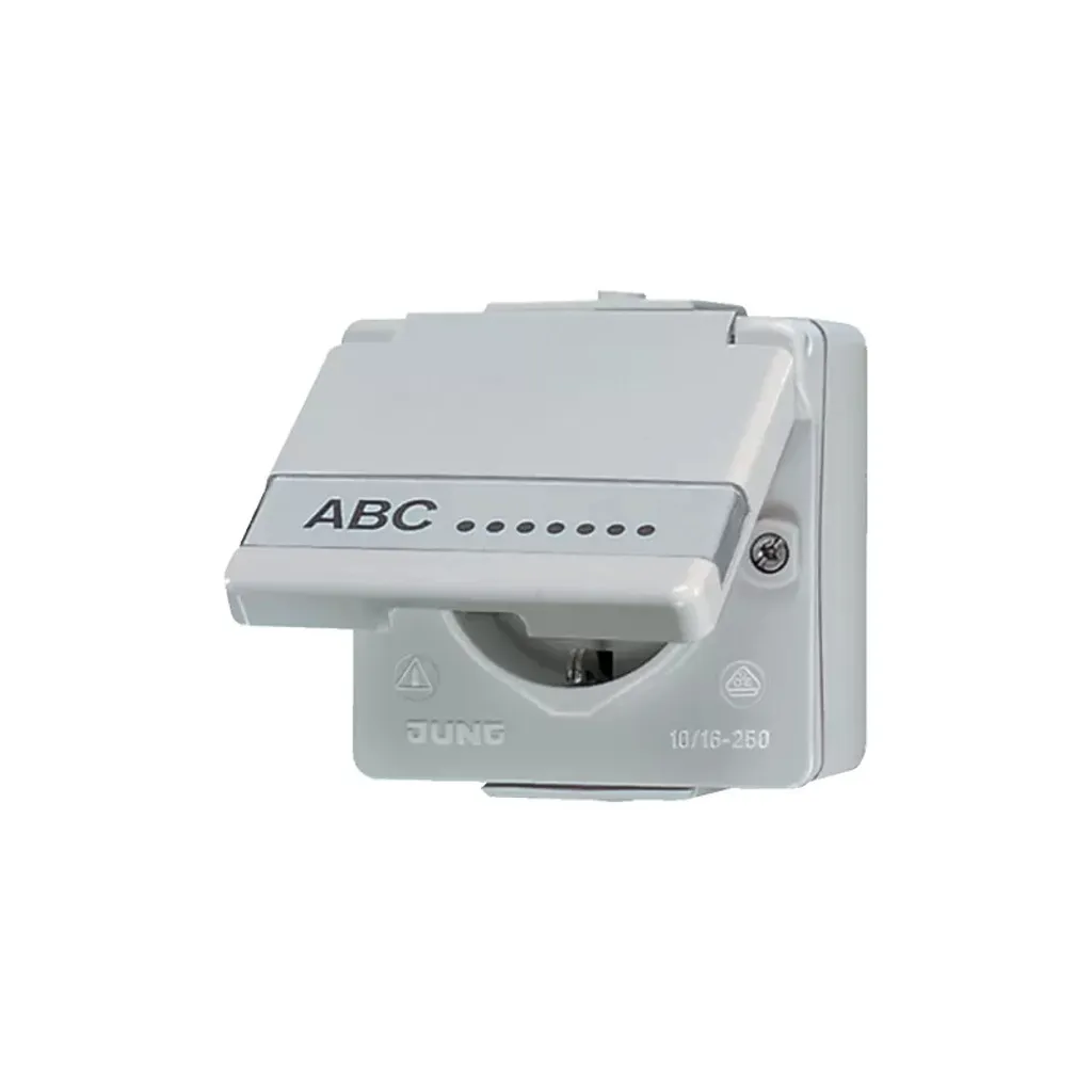 Jung 620 NAW Prise de courant IP44 : Sécurité 16A avec protection
