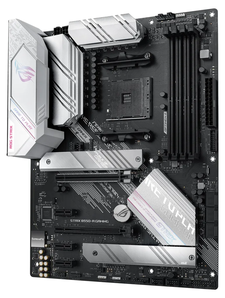 Carte mère Gamer ASUS ROG STRIX B550-A GAMING pour Setup Gaming Blanc