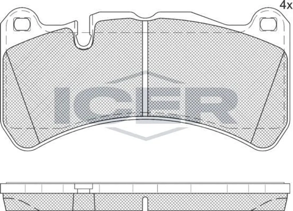 Plaquette de frein OE 0044205020 ICER 182260, freinage thermique stable