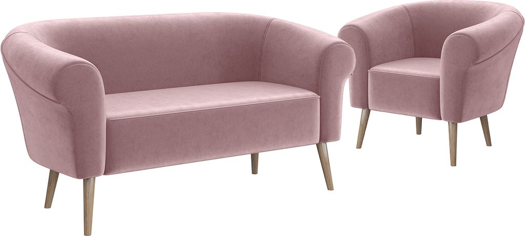 MEBLINI Mini Sofa Set 2-1 für Wohnzimmer - Mini Lounge für drei Personen - Küchensofa - Sofa Klein - Sitzgarnitur - Polstergarnitur - Sofagarnit...