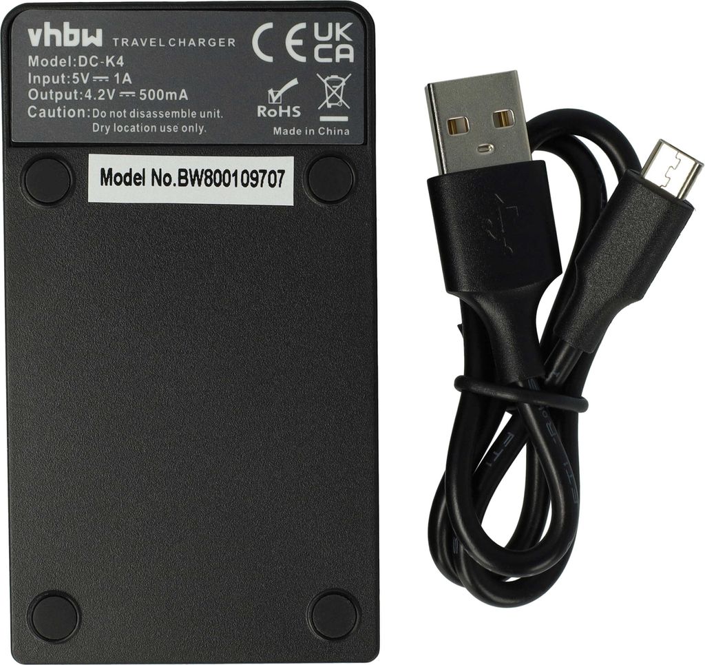 vhbw USB Ladegerät kompatibel mit Sony Cybershot DSC-H50, Produktbild 