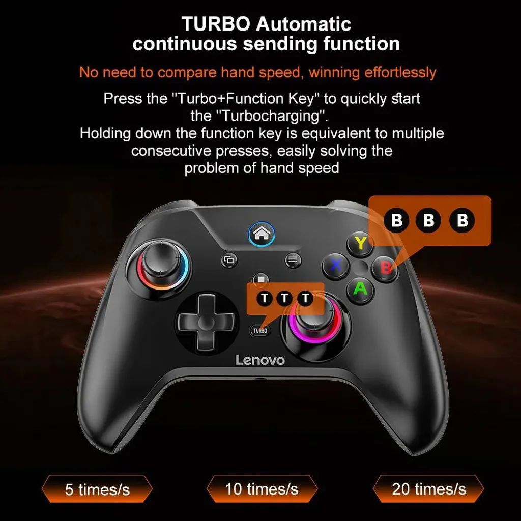 Manette S02 Gamepad Hall Effect Noir pour Switch PC et iOS Bluetooth - 5
