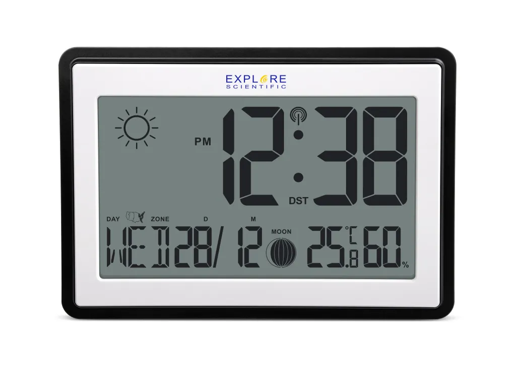 Explore Scientific RDC8002 Station météo numérique avec écran LCD blanc