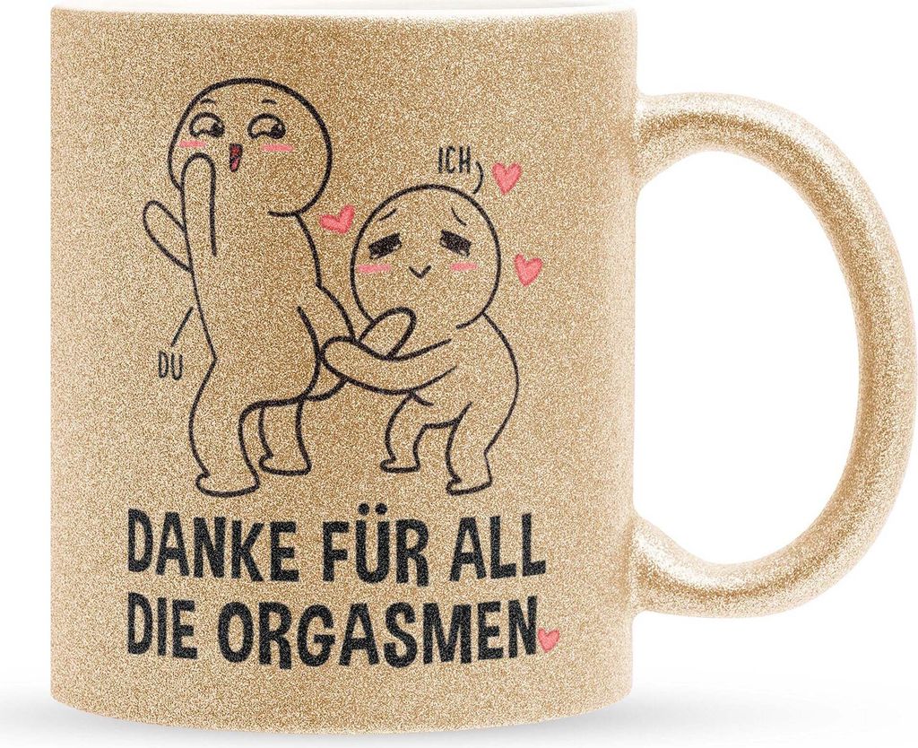 22Feels Glitzertasse Gold Jahrestag Geschenk Frauen Männer Hochzeitstag Ehefrau Ehemann Freund Freundin Valentinstag Geburtstag Weihnachten Kaffee...