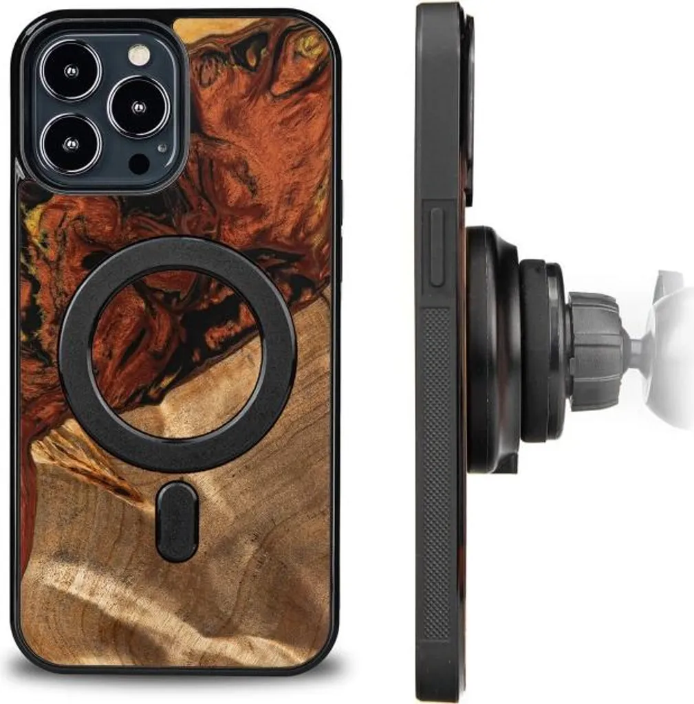 Custodia esclusiva Bewood per iPhone 13 Pro Max - 4 elementi - Fuoco con MagSafe - 2