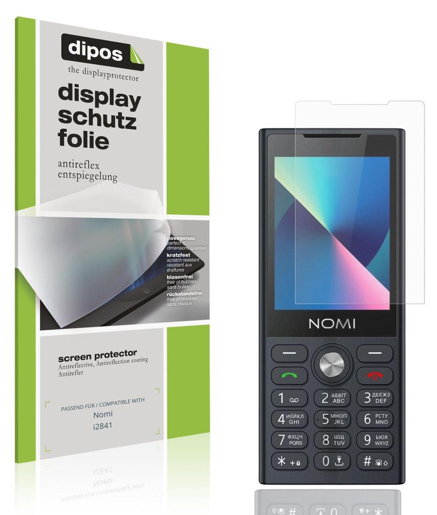 4x Schutzfolie für Nomi i2841 matt Displayschutzfolie Folie Display Schutz dipos