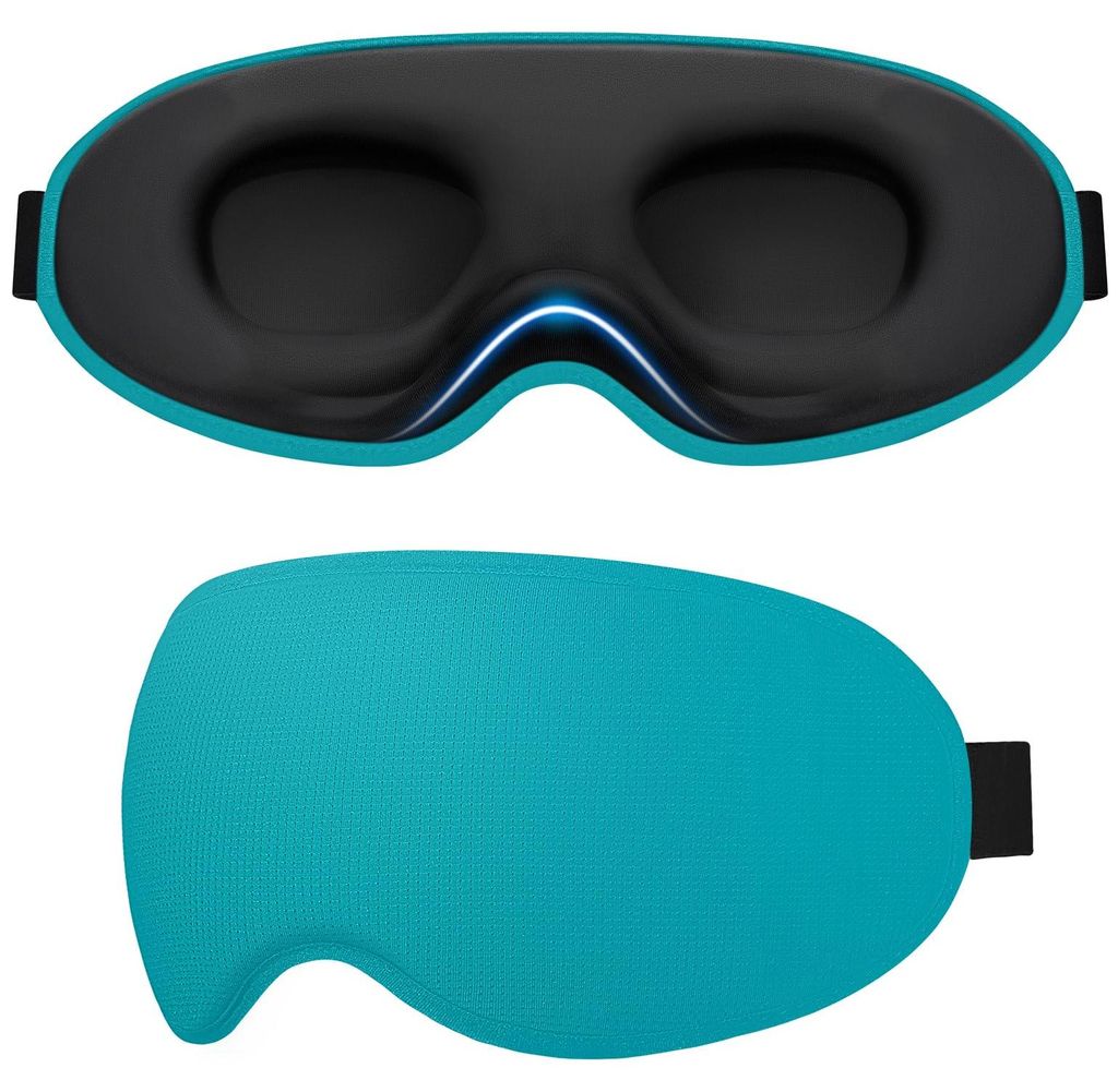 Schlafmaske für Seitenschläfer, Männer und Frauen, 3D-Verbesserung, komfortable Schlafmaske mit verstellbarem Gummiband, hautfreundlich, lichtun...