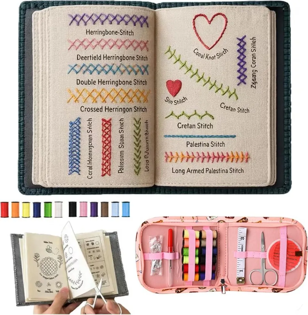 Kit Cucito Completo INF: Libro Ricamo Feltro 14x10cm Multicolore