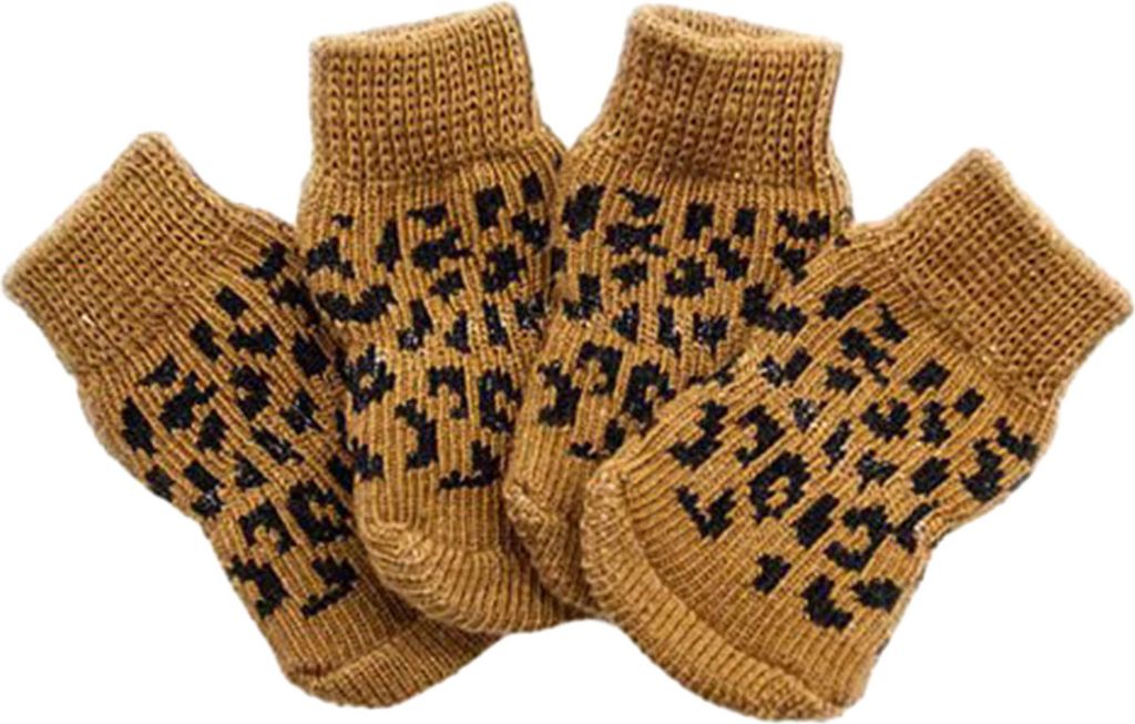 4Pcs Haustier Socken Warme Weiche Bequeme Hundesocken Langlebig Anti-Rutsch Winter Haustier Pfotenschutz Haustierbedarf