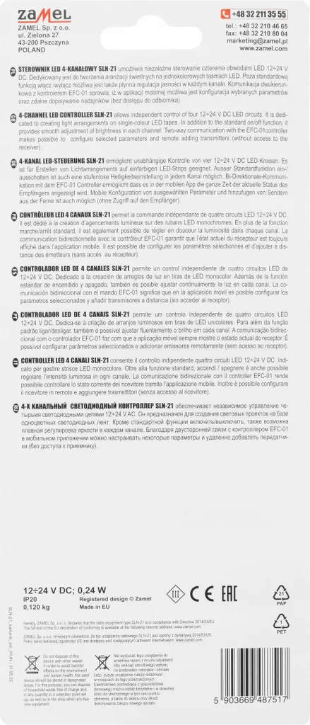 Contrôleur LED 4 canaux SLN-21 : solution pour éclairage multi-sorties - 11