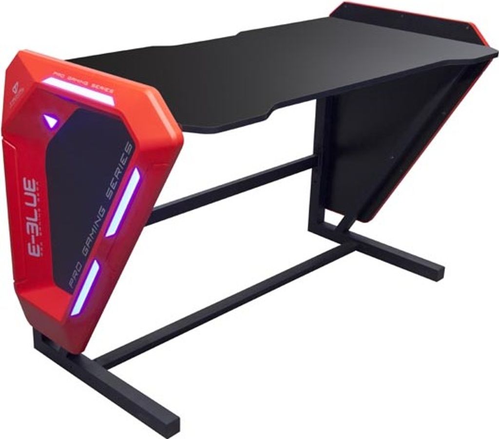 E-blue gaming desk EGT002BK, 125x62 cm, 80,8 cm, hintergrundbeleuchtet