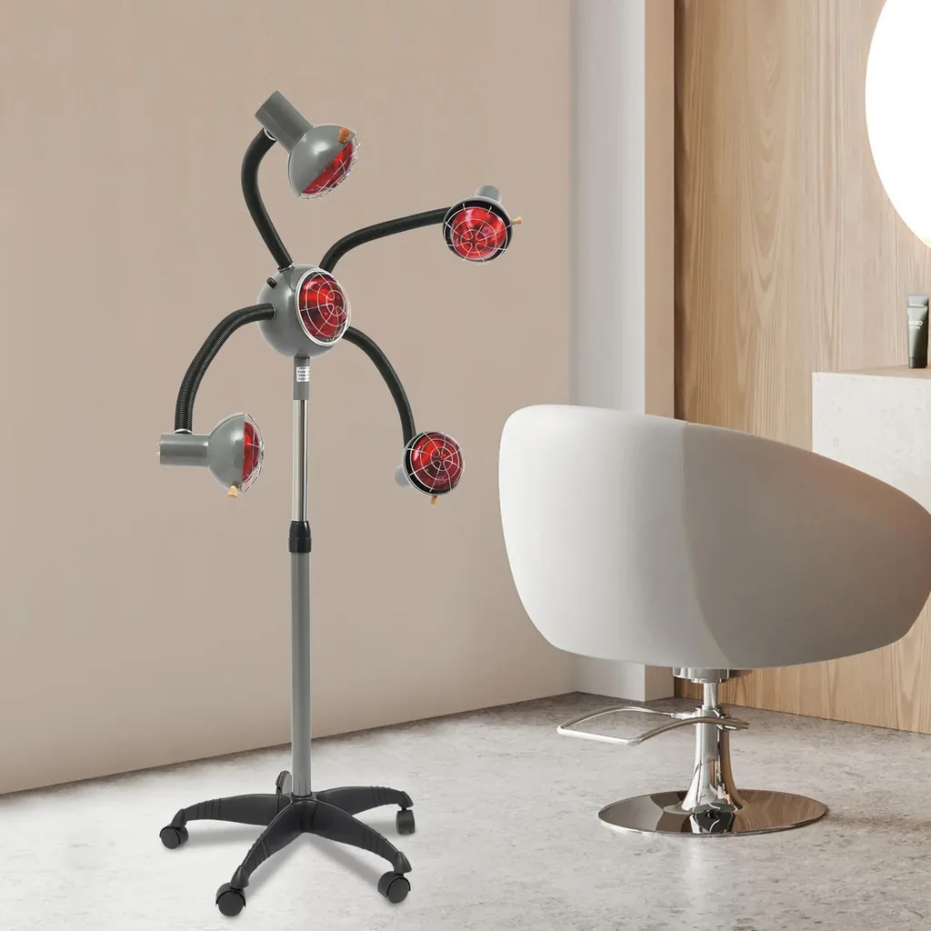 Haardampfer professionnel à lampes infrarouges 750W - Modèle sur pied - 2