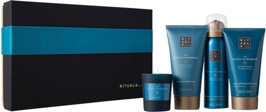 Rituals Hammam Set Foaming Shower Gel 50ml/Body Mud 70ml/Body Cream 70ml/Scented Candel 25gr 215 ml