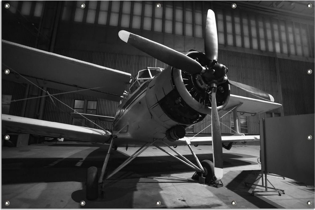 Wallario Outdoor-Poster für Garten oder Balkon, Motiv Klassiker der Luftfahrt, in ca. 120 x 180 cm