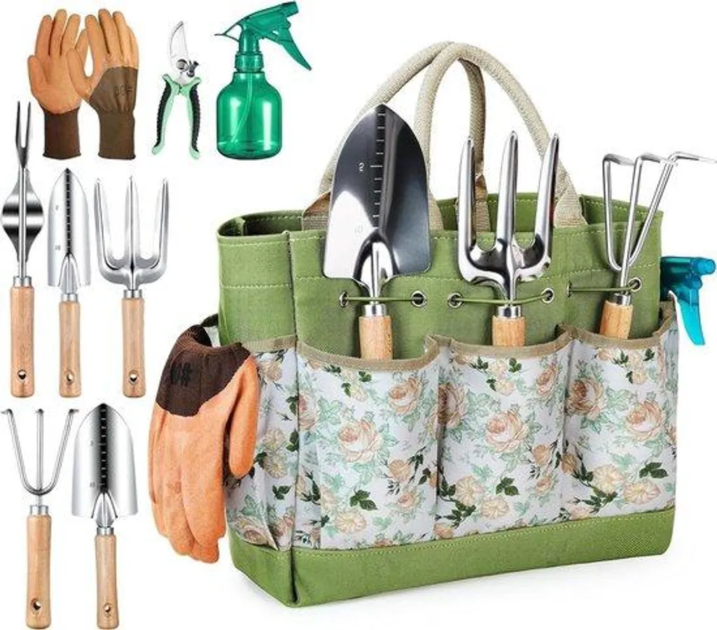 Panoplie de jardinier pour l'entretien des fleurs et du potager 9 pcs