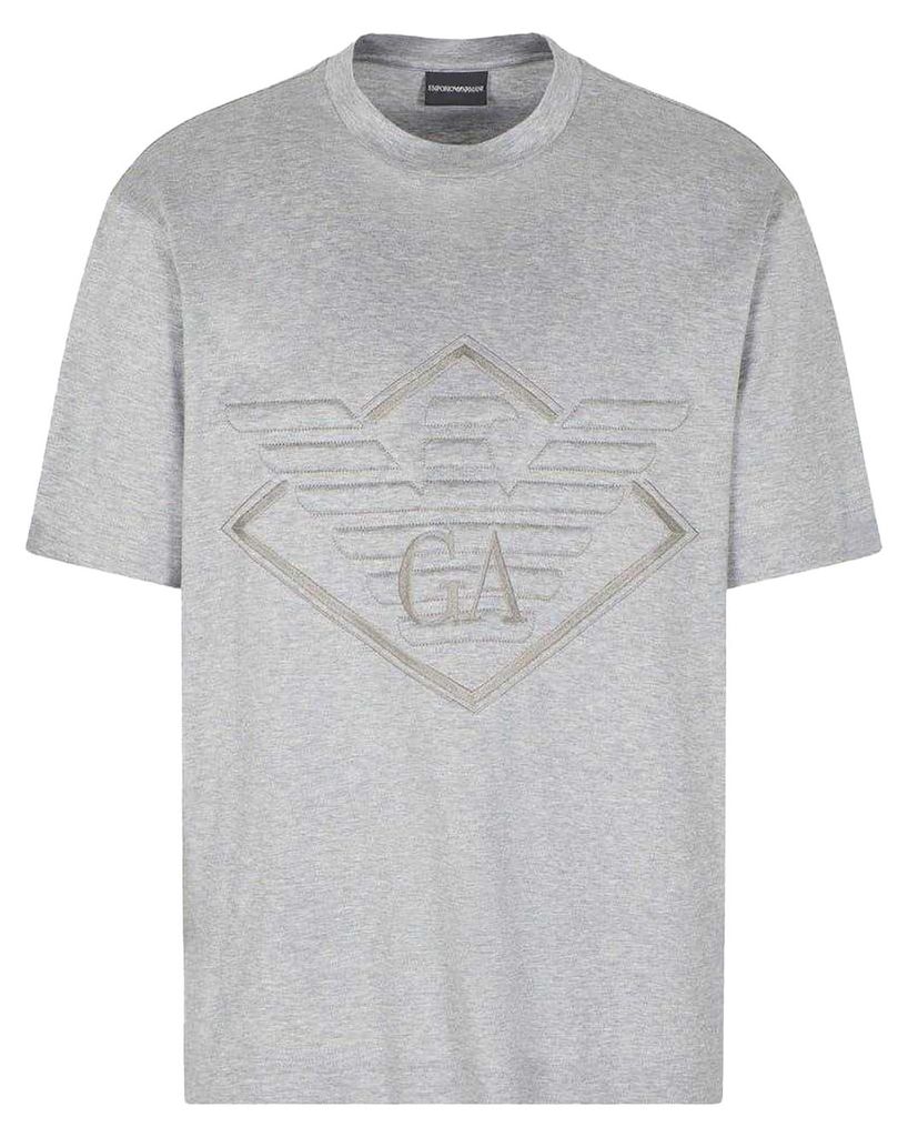 Emporio Armani - "EA7" T-Shirt für Herren, Regulär GT15360 (L) (Hellgrau)