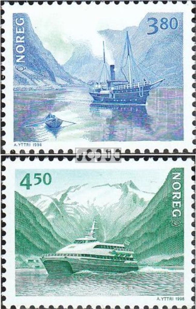 Briefmarken Norwegen 1998 Mi 1280-1281 (kompl.Ausg.) postfrisch Seefahrt