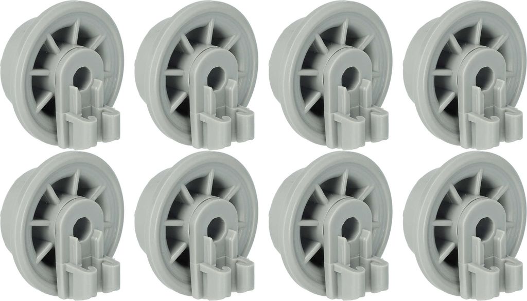 vhbw 8x Korbrolle für Unterkorb Ersatz für Siemens 00165314, 00170834, 00170838, 00183955, 00420198 für Geschirrspüler - Durchmesser 35 mm
