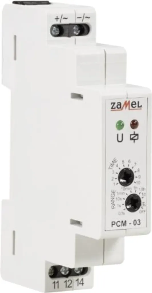 Relè Temporizzato 24V Zamel PBM-03/24V - 1 Modulo DIN - 16A NO