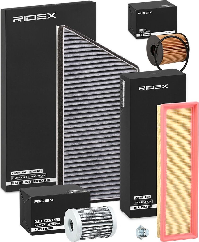 RIDEX Filterset Inspektionspaket Filtersatz passend für PEUGEOT 206+ Schrägheck (2L, 2M) 206 SW (2E/K)