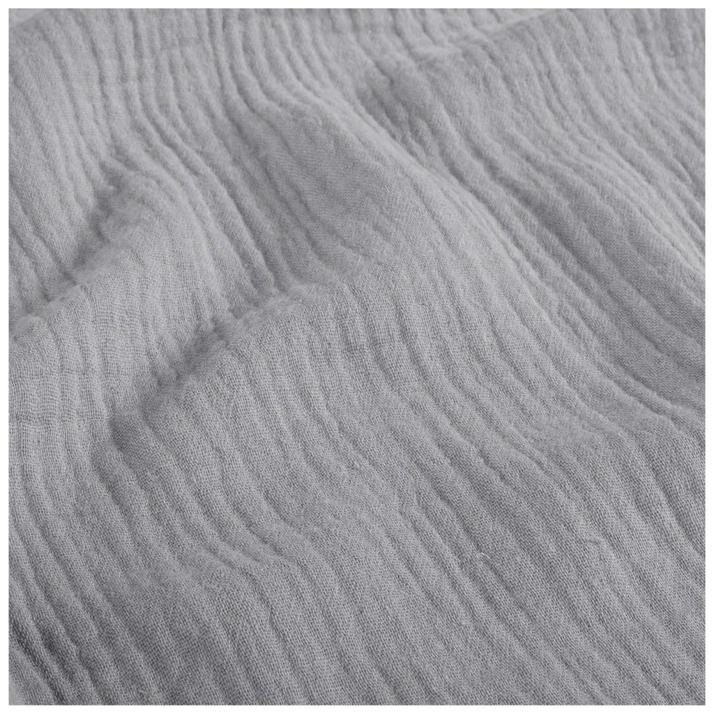 Musselin Bio Organic ab 1m Baumwollstoff Double Gauze Mulltuch Stoff Oeko-Tex hellgrau