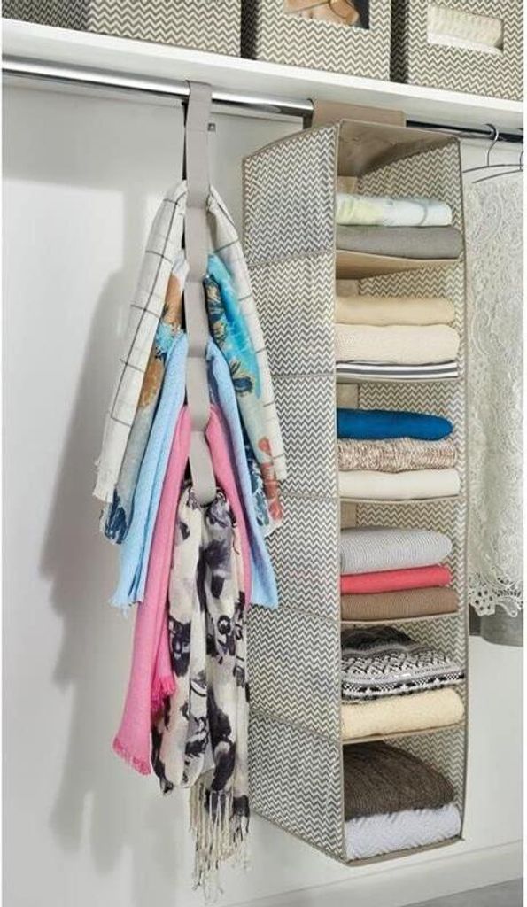 Hängender Stoffschrank mDesign Hängeaufbewahrung 6 Fächer Produktbild 