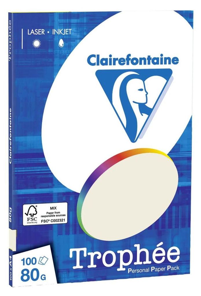 Clairefontaine CLAIRALFA PPP A4 80G 100BL GRAU
