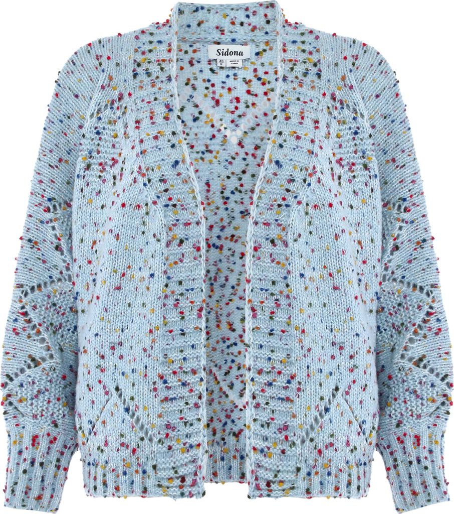 SIDONA damen pullover - hellblau mehrfarbig, XL/XXL