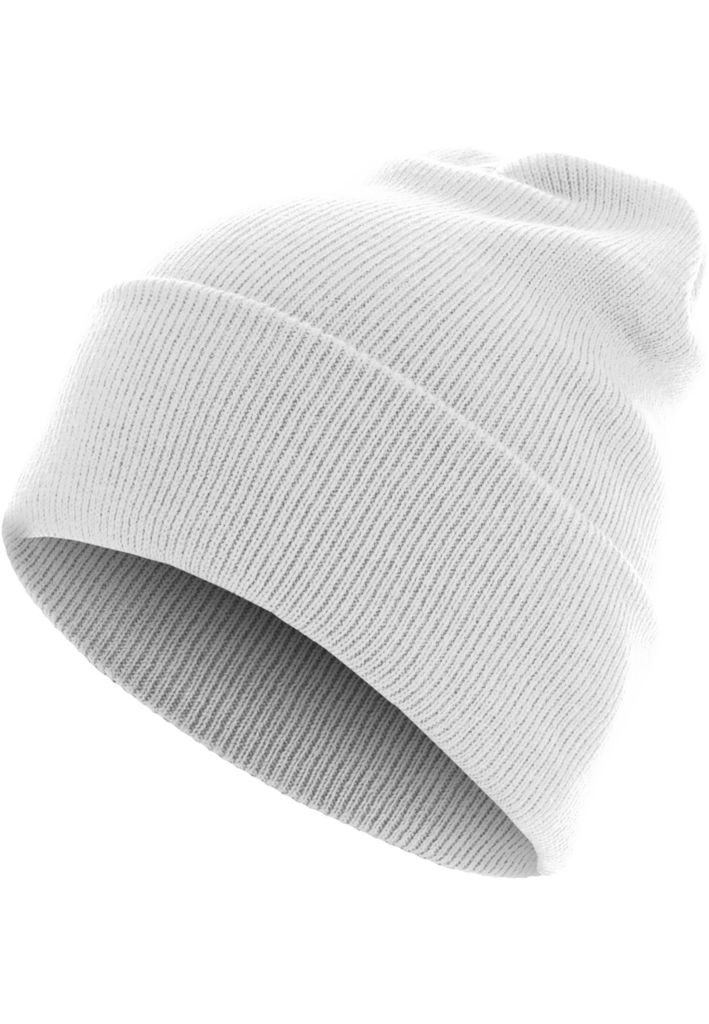MSTRDS Beanie Beanie Basic Flap Long Version White