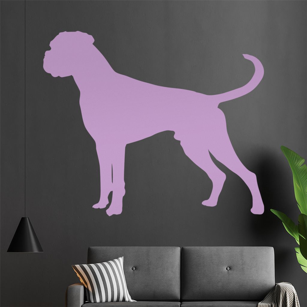 KIWISTAR Deutscher Boxer Silhouette Wandtattoo in 6 Größen - Wandaufkleber Wall Sticker - Dekoration, Küche, Wohnzimmer, Schlafzimmer, Badezimmer