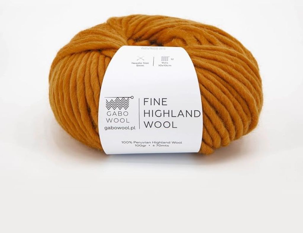 Gabo Highland Wool Turmeric - Miękka, wytrzymała, szybka w Zdjęcie produktu 