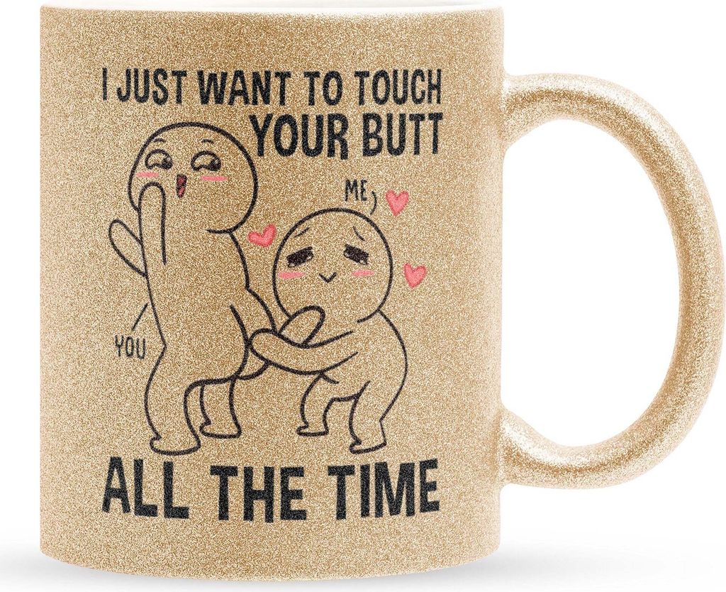 22Feels Glitzertasse Gold Paar Jahrestag Geschenk Hochzeitstag Ehefrau Ehemann Valentinstag Sie Ihn Freund Freundin Geburtstag Weihnachten Liebe Pa...
