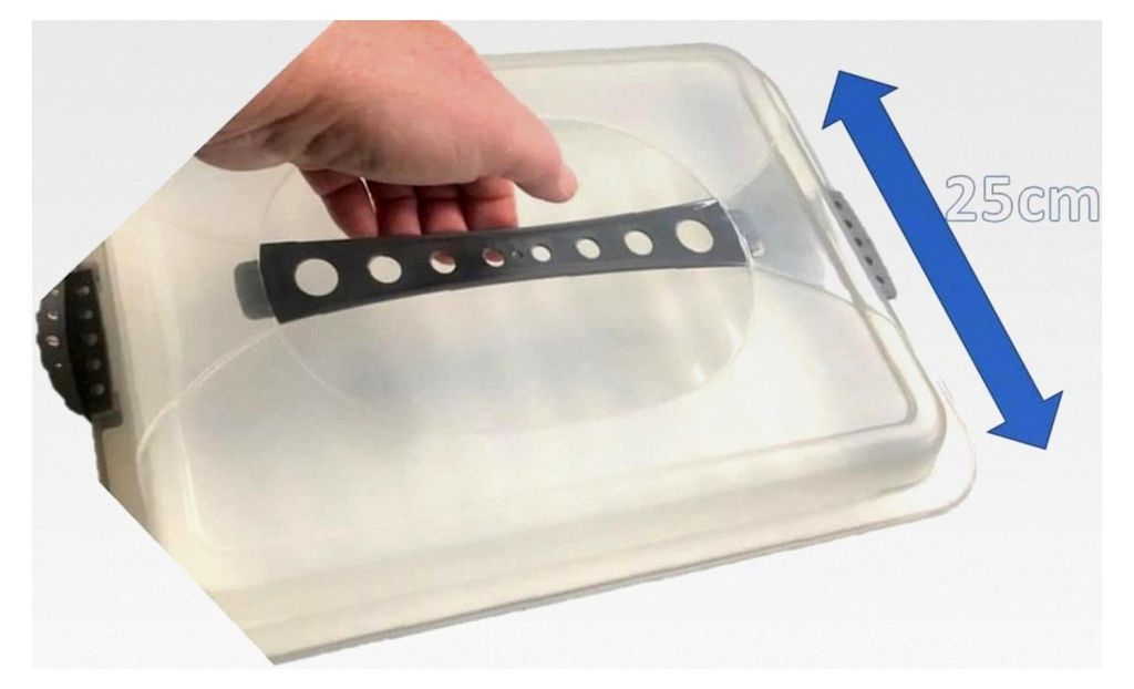 Kuchen-Transportbox in verschiedenen Ausführungen mit Tragegriff und abnehmbarem Deckel