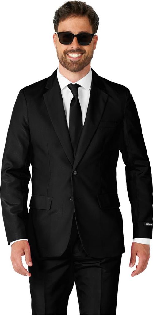 Suitmeister Solid Black Anzug für Fasching & Motto Party Produktbild 