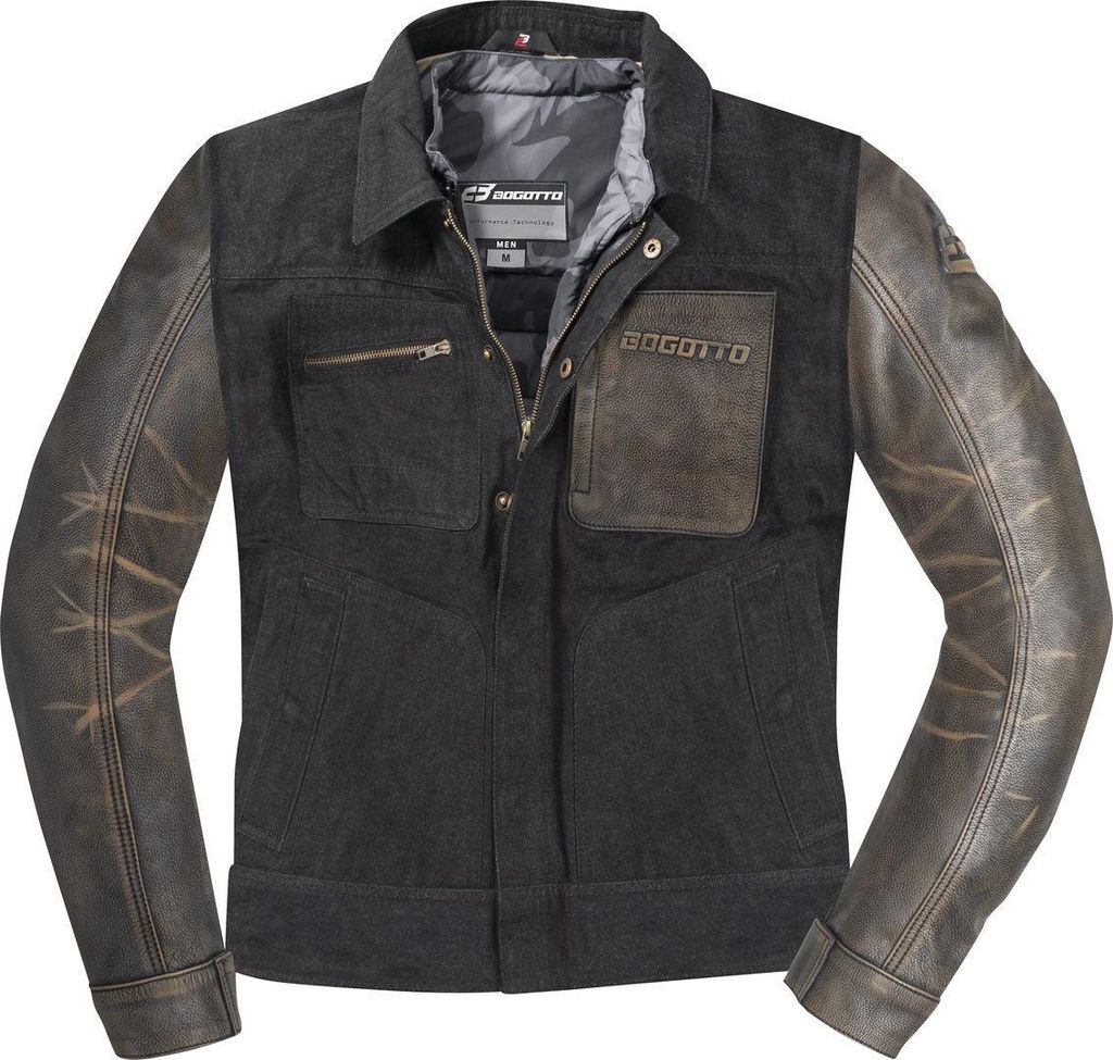 Bogotto Bullfinch Motorrad Leder-/Textiljacke, schwarz, M