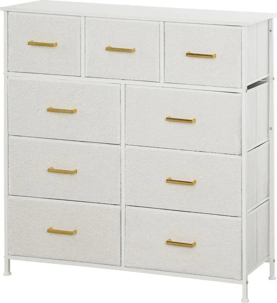 Fini le Désordre avec la Commode 9 Tiroirs en Tissu - Meuble Gain de Place