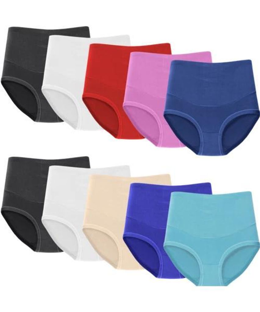 Damen Slips 10er Pack – Bequeme Baumwolle Unterhosen Frauen Produktbild 