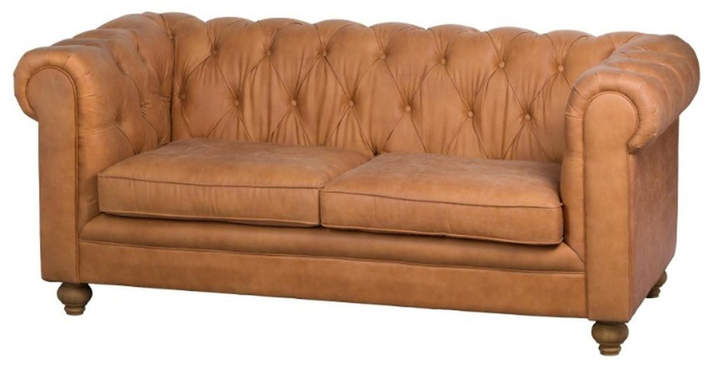 Chesterfield Sofa Couch Polster Stoff Leder Couchen Polster Garnitur 2 Sitzers