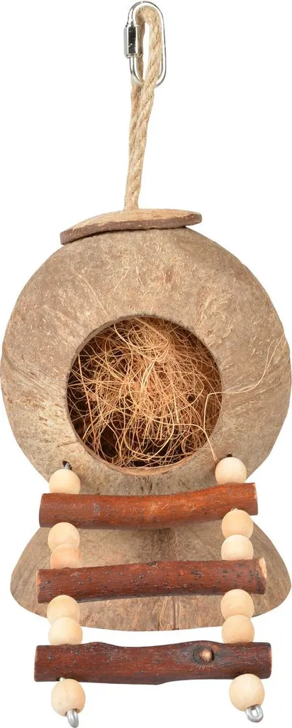 Niche pour rongeur Coconut Jungle avec échelle de jeu en bois naturel