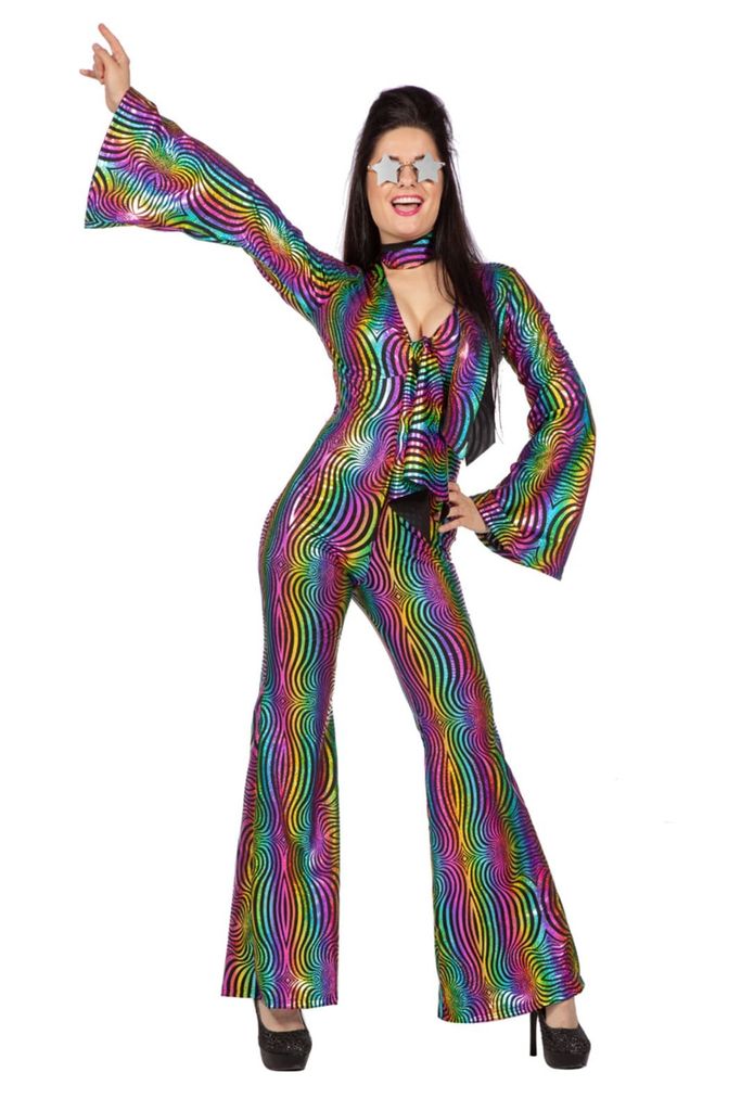 80er Jahre Disko Overall Kostüm Damen Disco