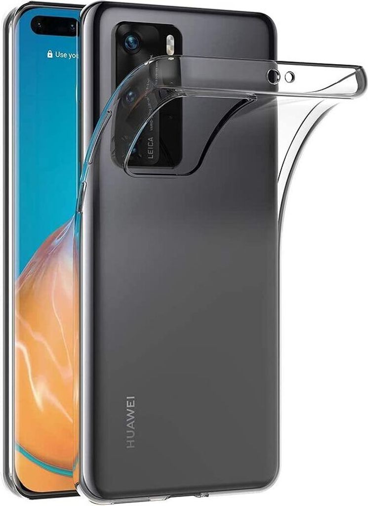 Huawei P40 Pro Hülle, Ultra Dünn Crystal Transparent Soft TPU Case Schutzhülle für Huawei P40 Pro