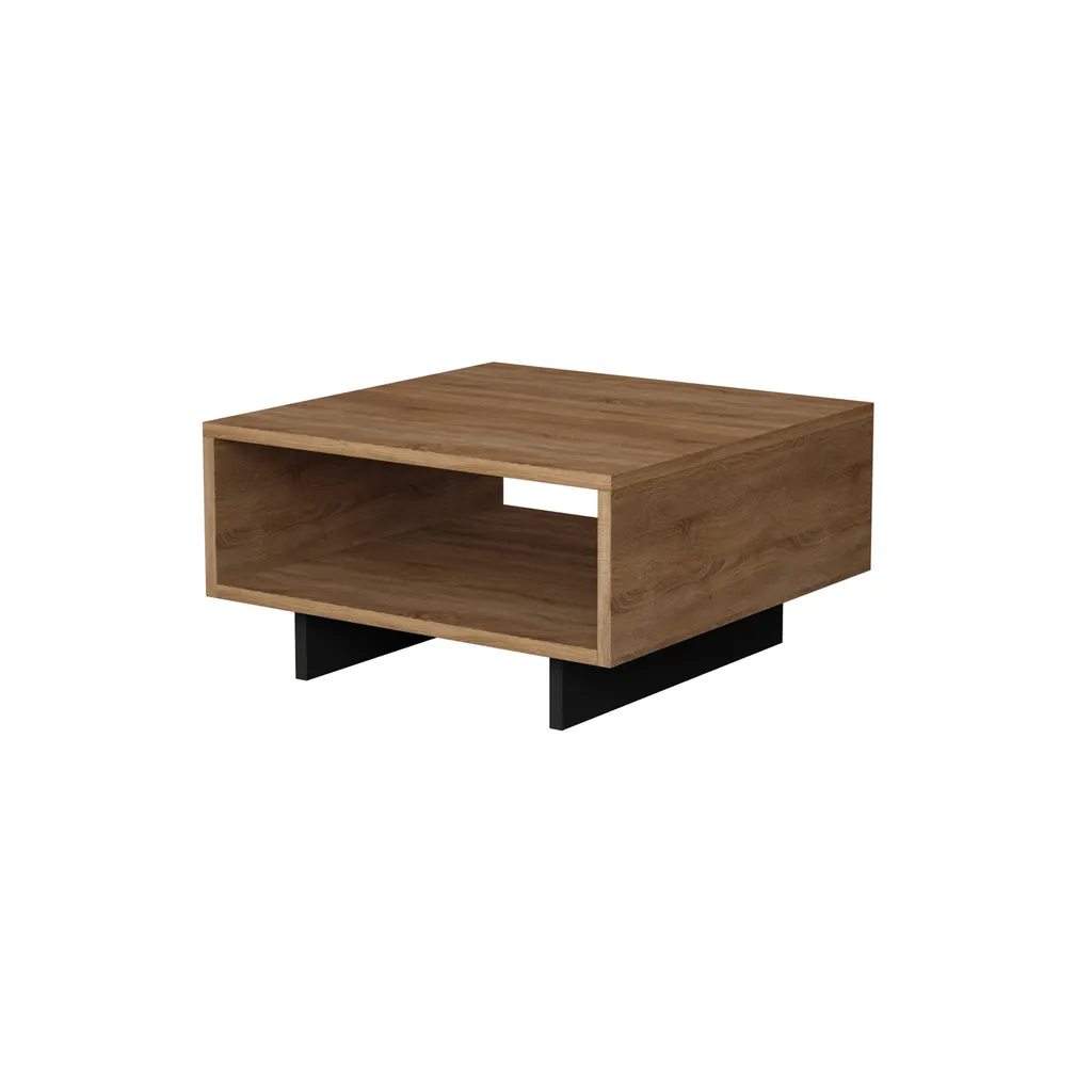 Table basse de salon moderne chêne et anthracite pour petit espace - 2