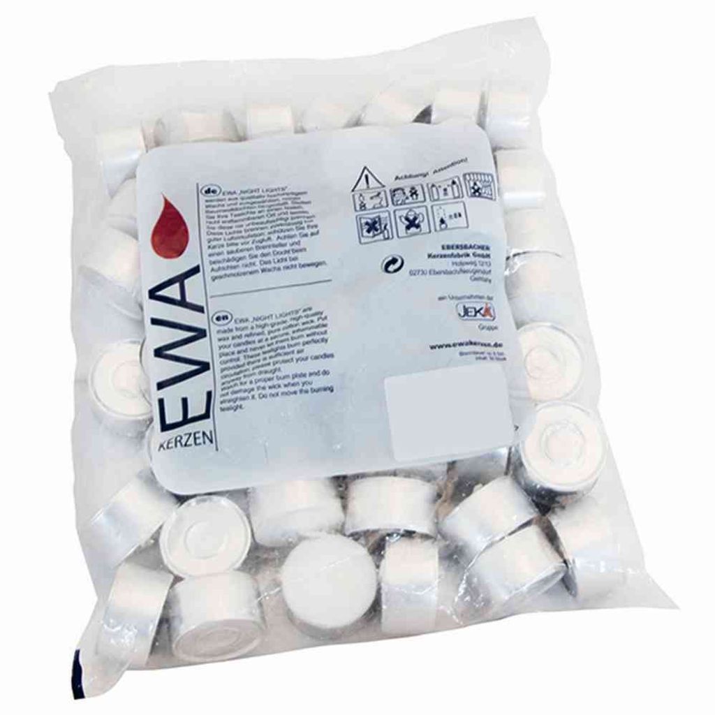 Teelichter, ca. 8 Stunden Brenndauer, weiß (50er Pack) Produktbild 