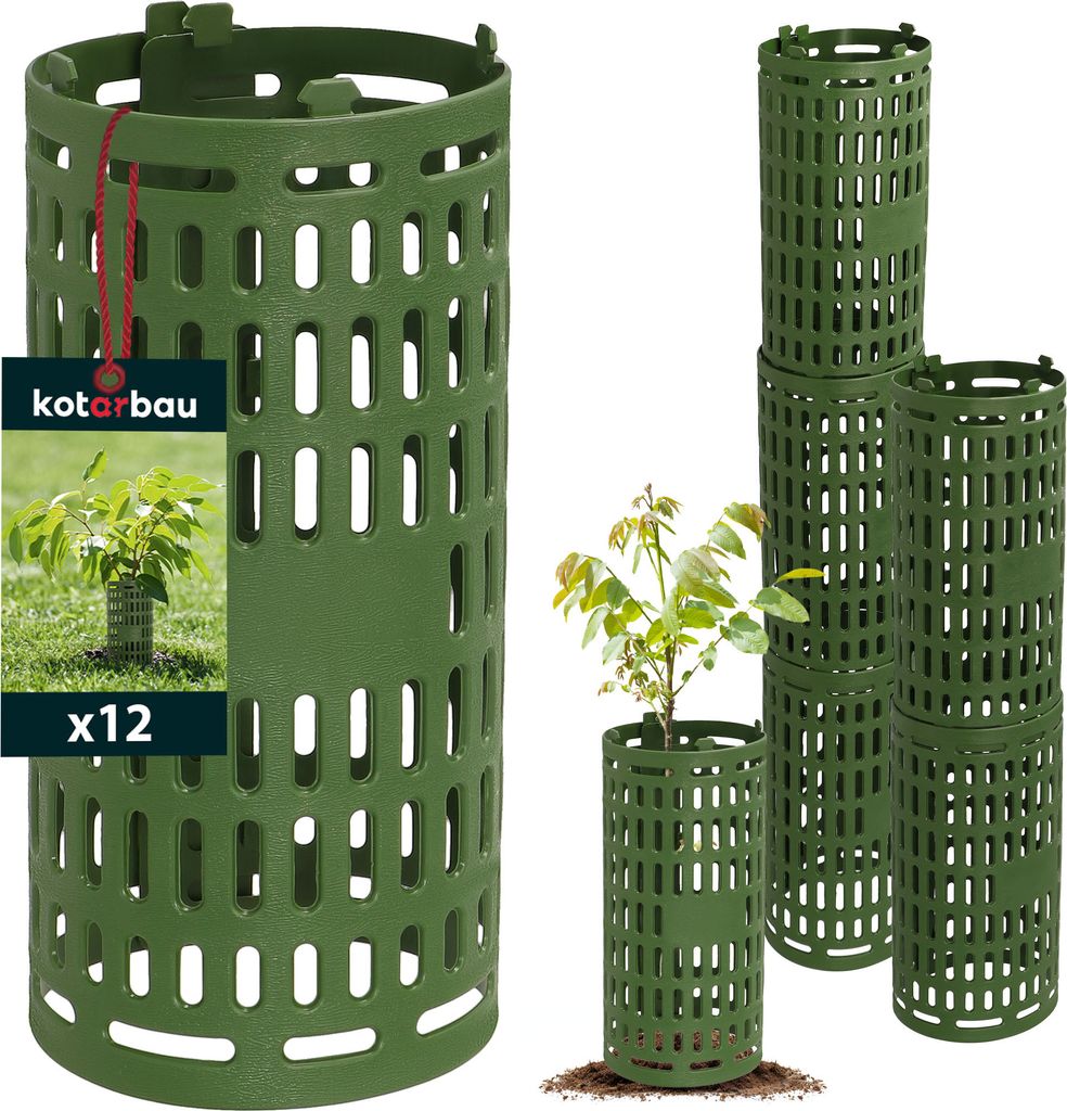 KOTARBAU® 12er Set Baumstamm Schutz ⌀ 11,5 Verbissschutz Produktbild 