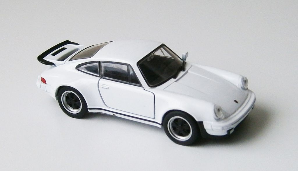 PORSCHE 911 Turbo Modellauto 11,5cm Modell Auto Metall Spielzeugauto 53(Weiss)