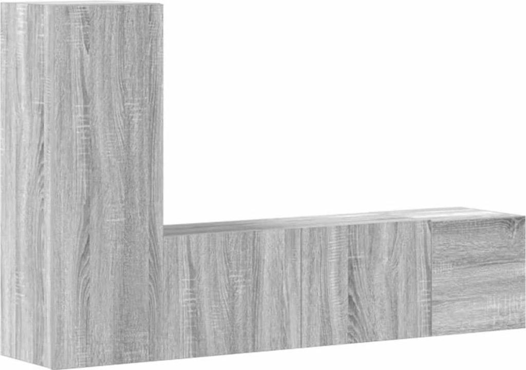vidaXL 3-tlg. TV-Schrank-Set Grau Sonoma Holzwerkstoff