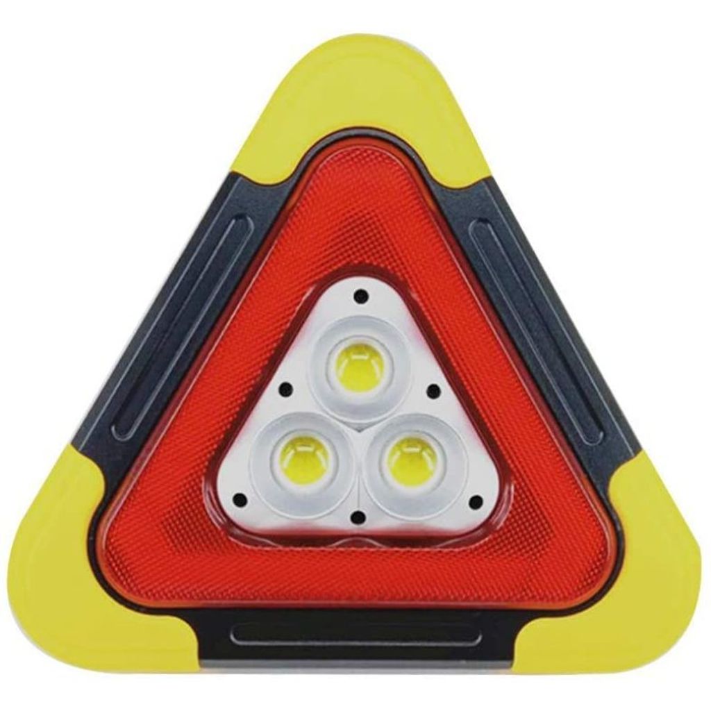 3 COB-Licht und rotes Warndreieck Fdit LED-Notdreieck für Pannen am Straßenrand 2000 mA wiederaufladbar 