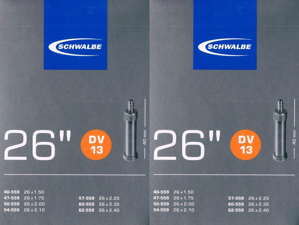 Schwalbe 10425311, Dunlop-Ventil, 26", 40 - 62 mm, 4 cm, Produktbild 