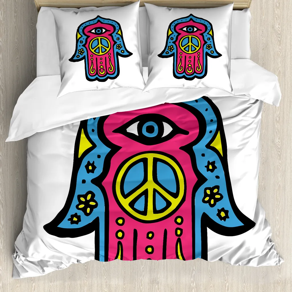 Copripiumino Hamsa ABAKUHAUS 200x200 - Morbidezza e Design Etnico